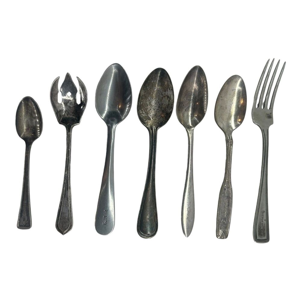 (7) Piece Hotel Restaurant SP Flatware Mixed Collection Craft Reuse Vintage